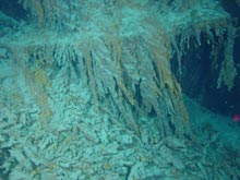 Titanic detached rusticles below port side anchor