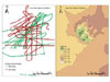 Two years of ship tracks plotted over the Cape Fear deep coral bank area off North Carolina, illustrating dense coverage of single beam sonar.