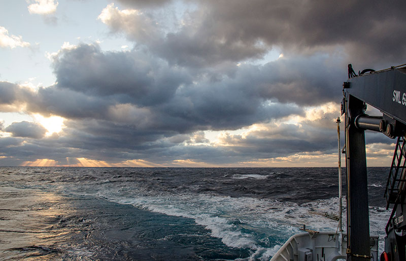 Sunrise at end of the Gulf of Mexico 2017 expedition.