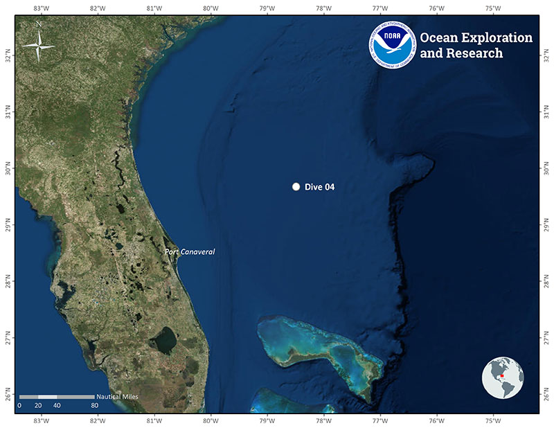 Location of Dive 04 on June 24, 2019.